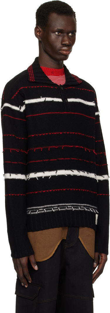 Sveter Andersson Bell Andersson Bell Striped Polo Sweater Čierna | atb1245m, 1