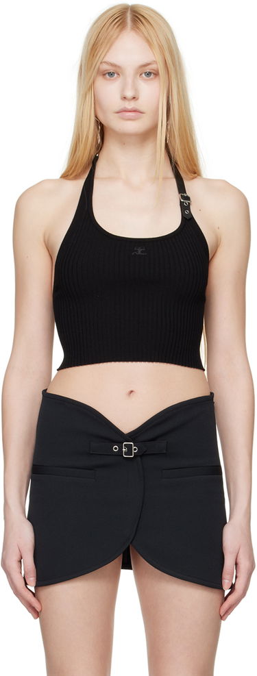 Tielko Courrèges Courrèges Holistic Buckle Tank Top Čierna | 124MTO239FI0001, 0