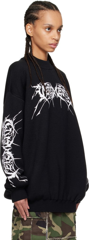 Sveter VETEMENTS Vetements Metal Logos Sweater Čierna | UA66KN100BW, 4