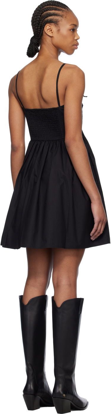 Šaty GANNI Ganni Cotton Poplin Strap Mini Dress Čierna | W0194, 2