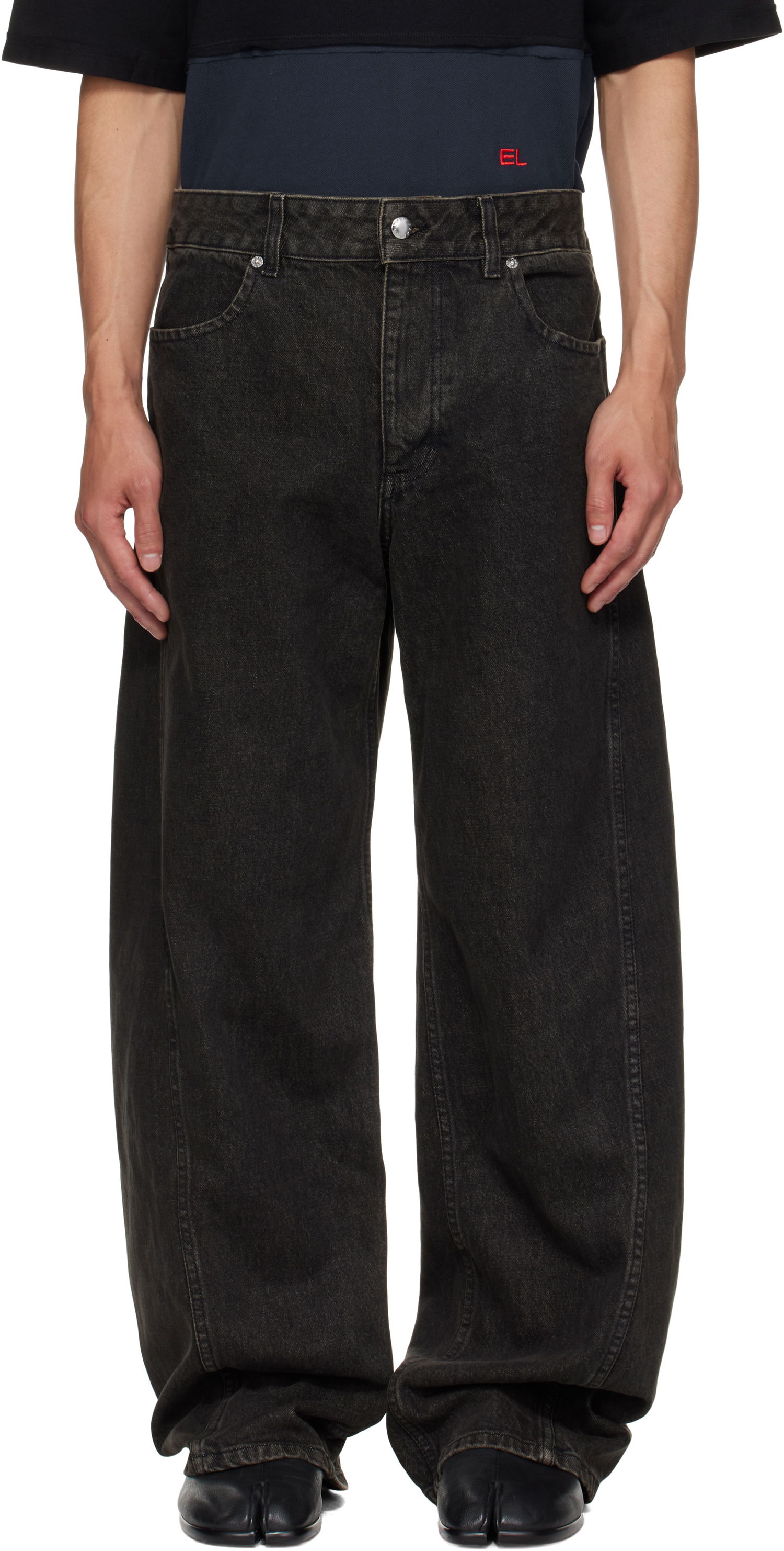 Džínsy Eckhaus Latta Eckhaus Latta Bend Jeans Čierna | 1225-EL-PF25-S, 0