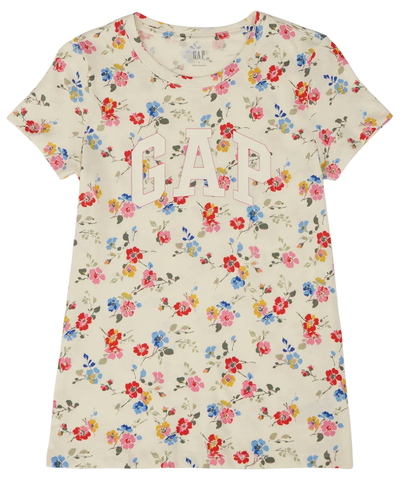 Tričko GAP Floral Print Classic Logo T-Shirt Rôznofarebný | 776775-00