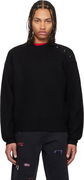 Isabel Marant Rudel Shoulder Button Ribbed Knit Sweater