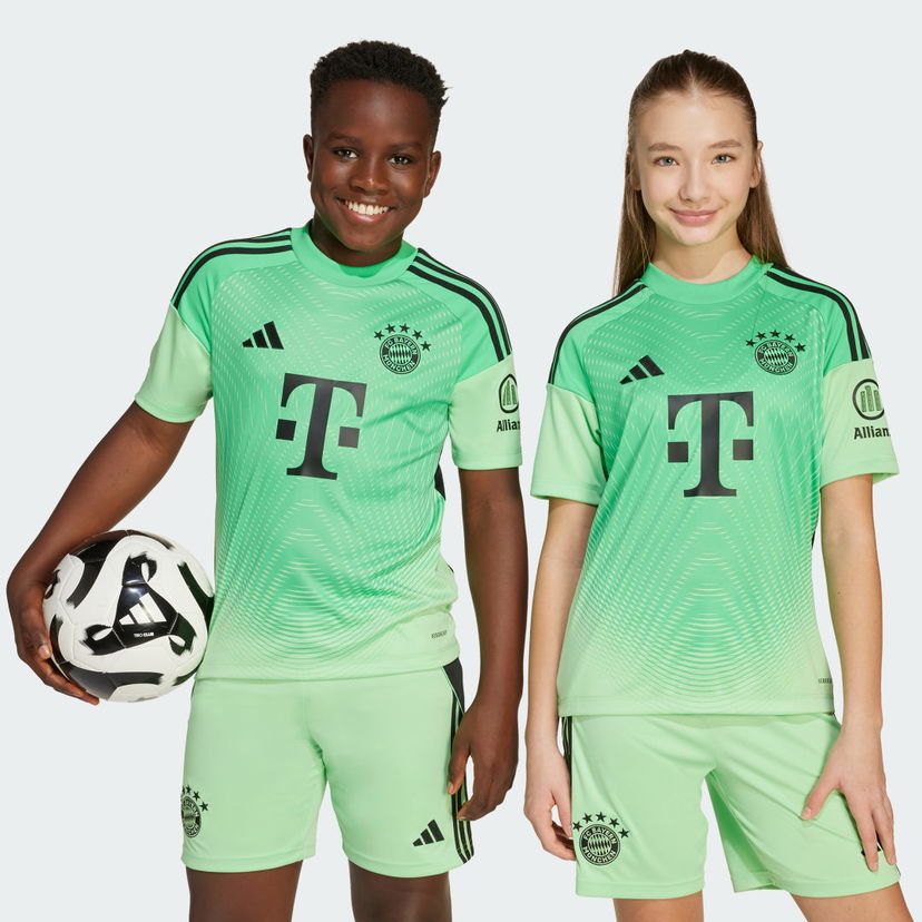 Dres adidas Performance FC Bayern 25/26 Kids' Goalkeeper Kit Zelené | JN8507