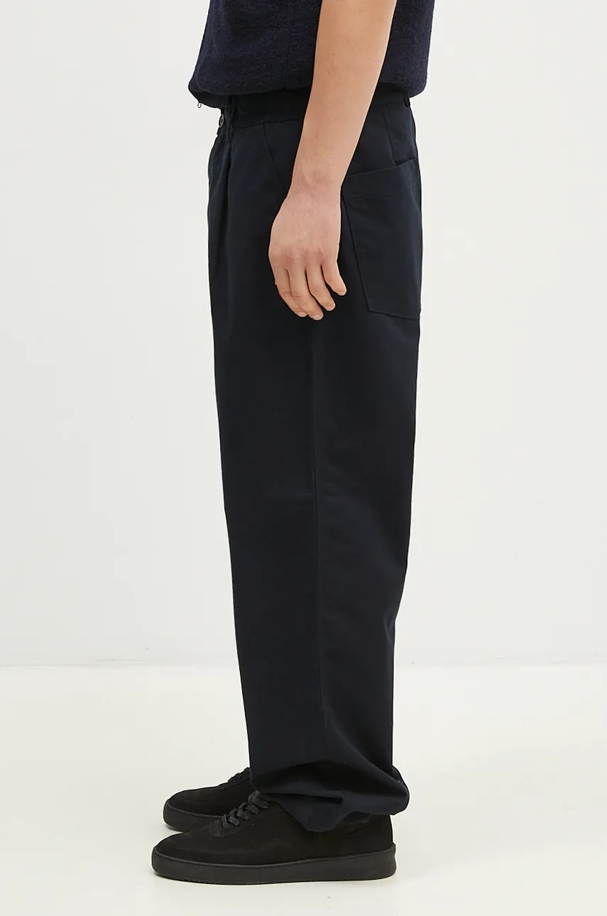 Nohavice Universal Works Universal Works Pleated Trousers Navy | 31149.NAVY, 1