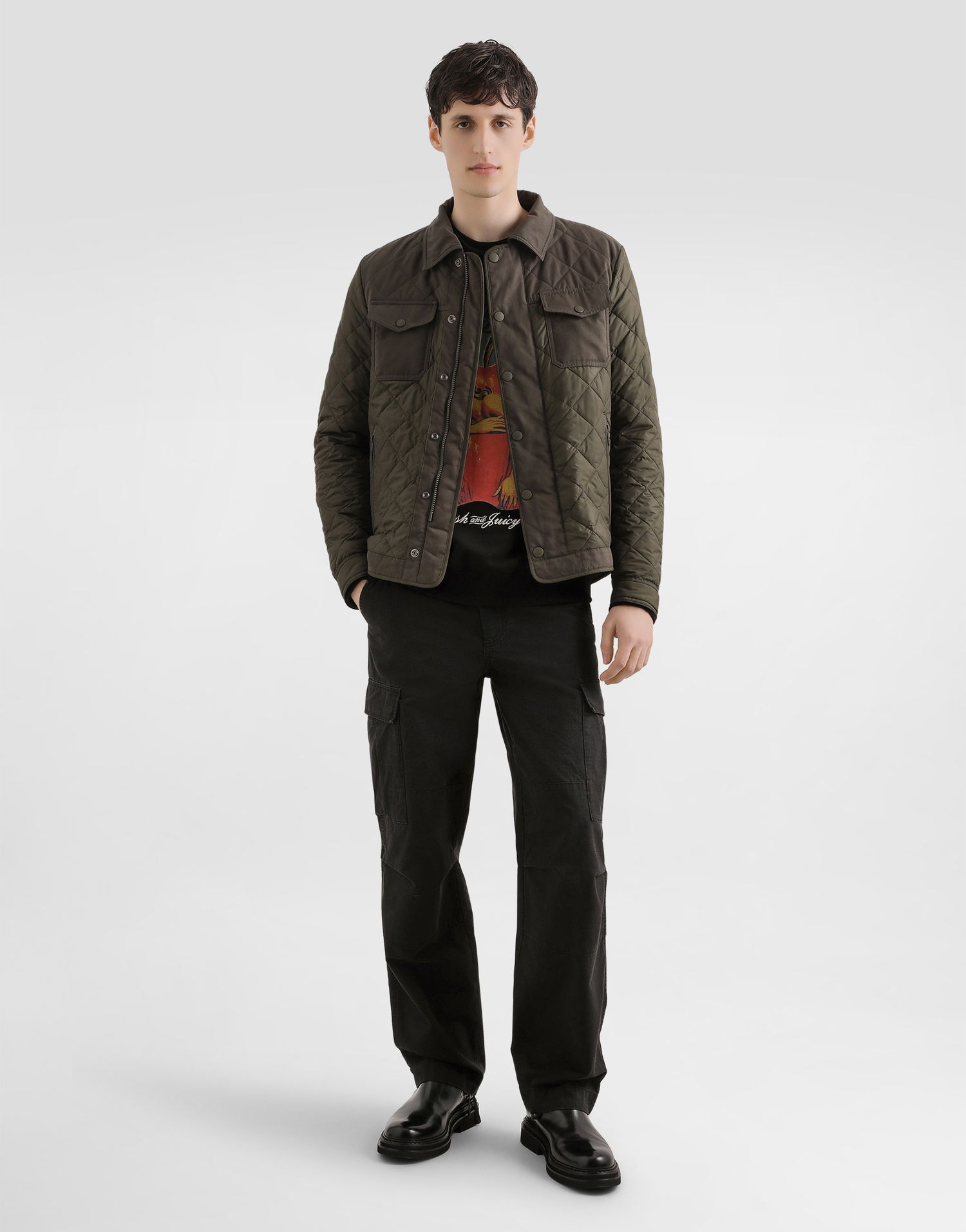 Bunda Dolce & Gabbana Dolce & Gabbana Men's Quilted Jacket Zelené | G9BRCTFUS27M0669, 1