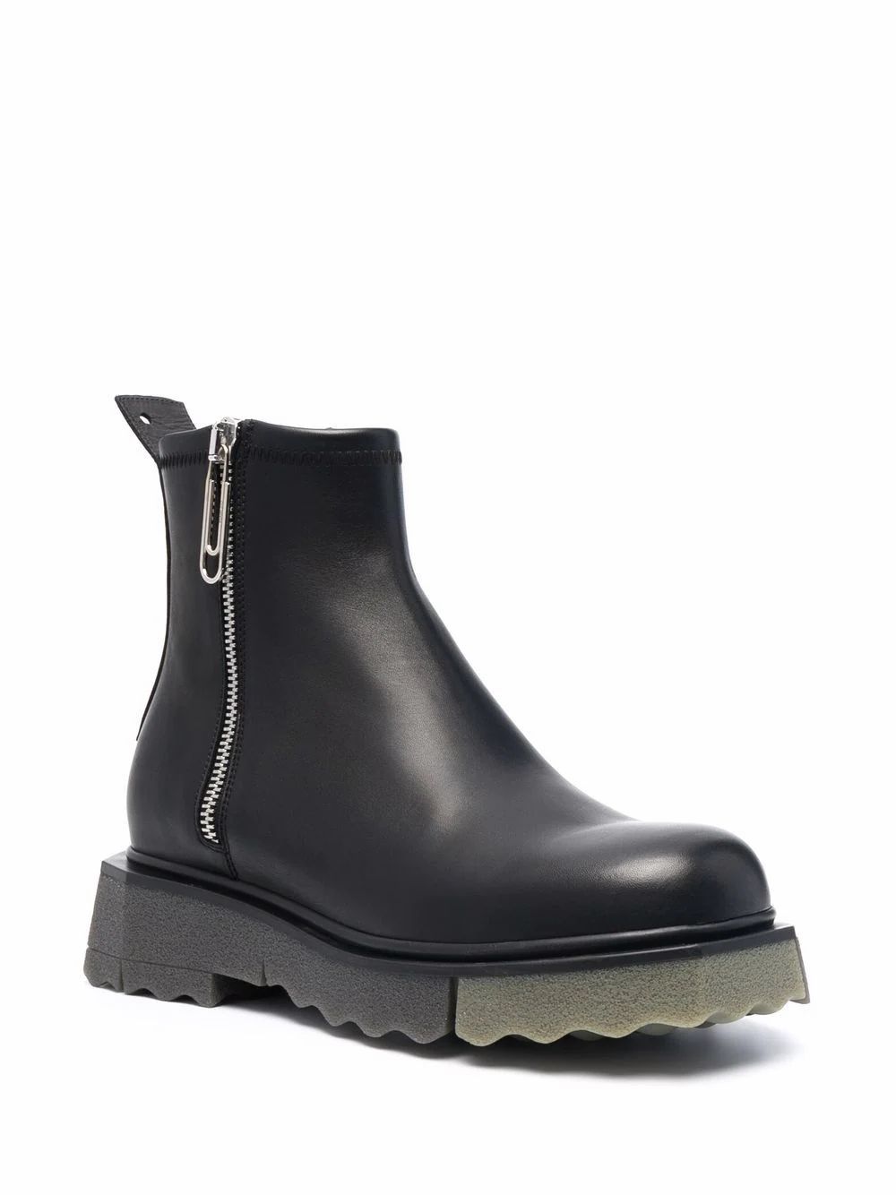 Off-White Leather Ankle Boots