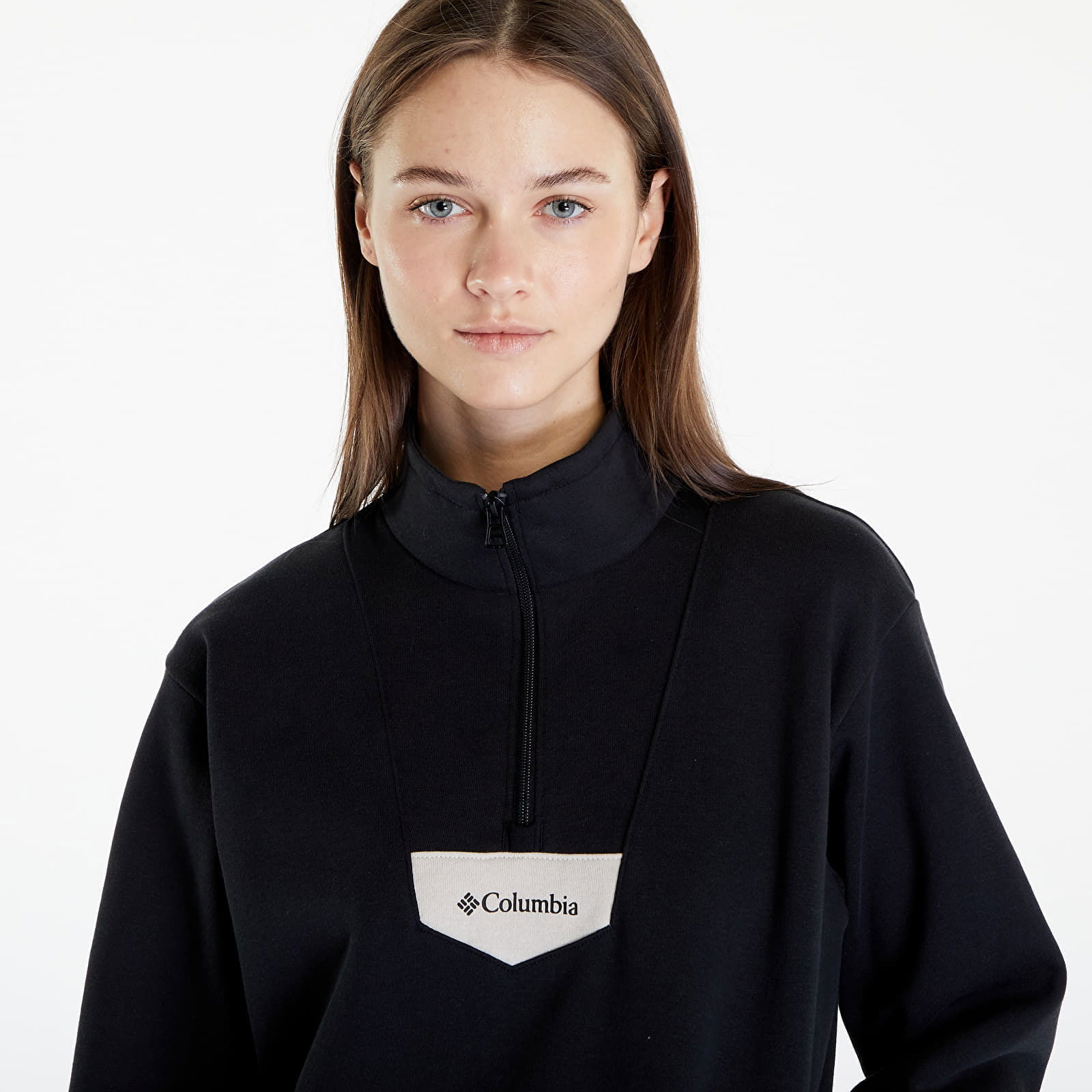 Lodge Half Zip Fleece Sweatshirt Black