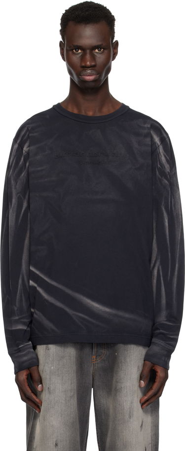 Tričko Alexander Wang Alexander Wang Crease Wash Long Sleeve T-shirt Čierna | UCC1251782, 0