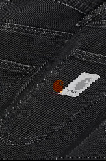 Džínsy Carhartt WIP Carhartt WIP Straight Fit Cropped Jeans Čierna | I029208.BLACK.STON, 2
