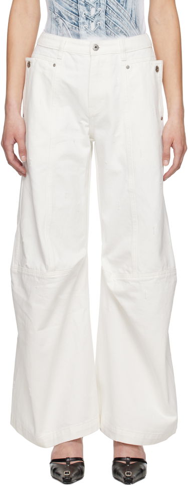 Cargo nohavice Feng Chen Wang Feng Chen Wang Cargo Jeans Biela | FWS19TR03, 0
