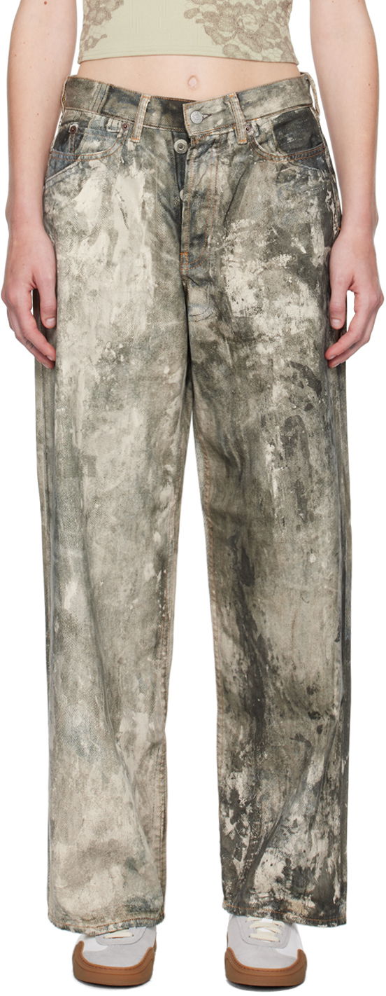 Džínsy Acne Studios Acne Studios 1981M Fn Loose Fit Jeans Šedá | A00410-, 0