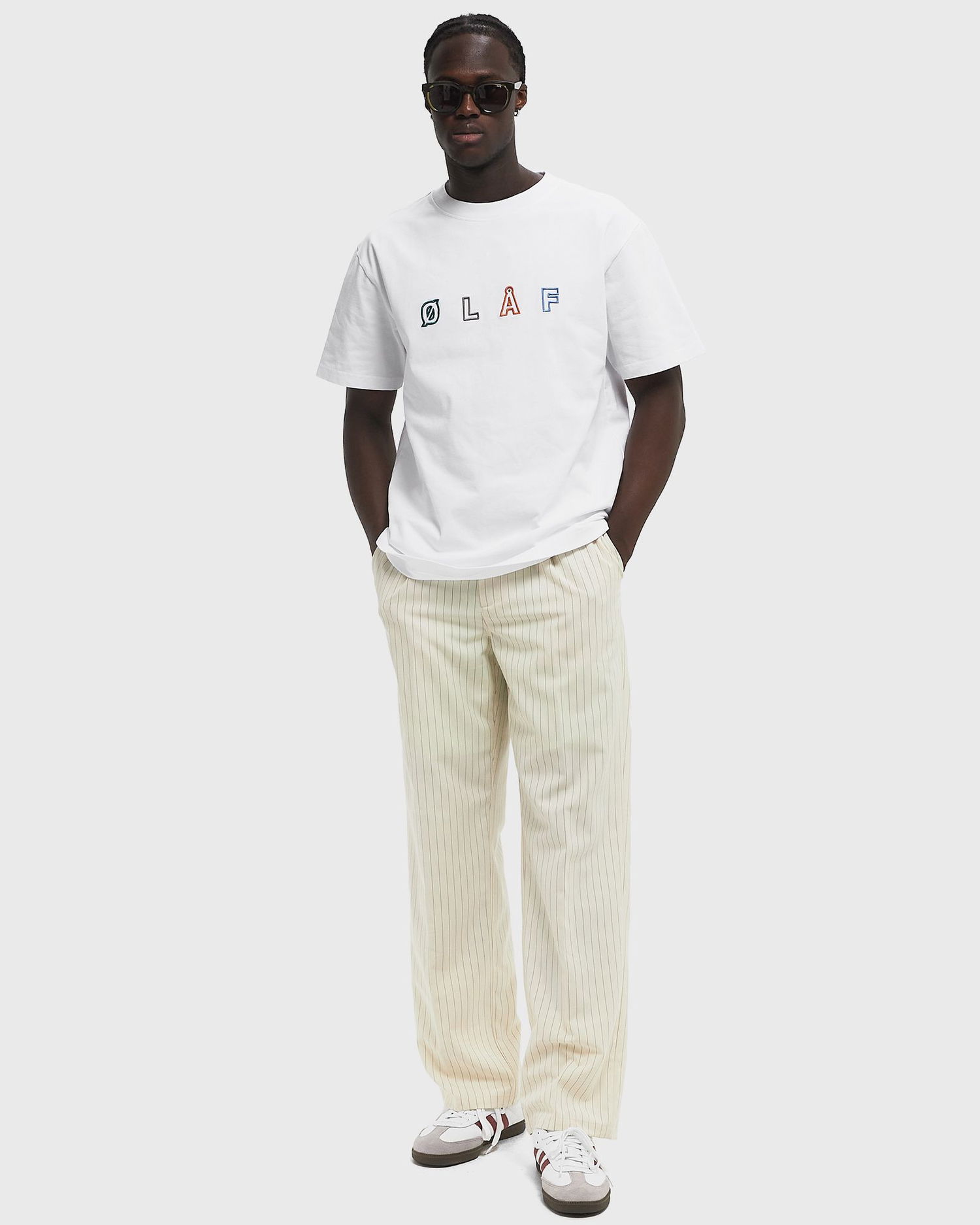 Tričko ØLÅF Olaf Sans Embro Logo T-Shirt, Size XL Biela | M200105-OPTICAL-WHITE, 1
