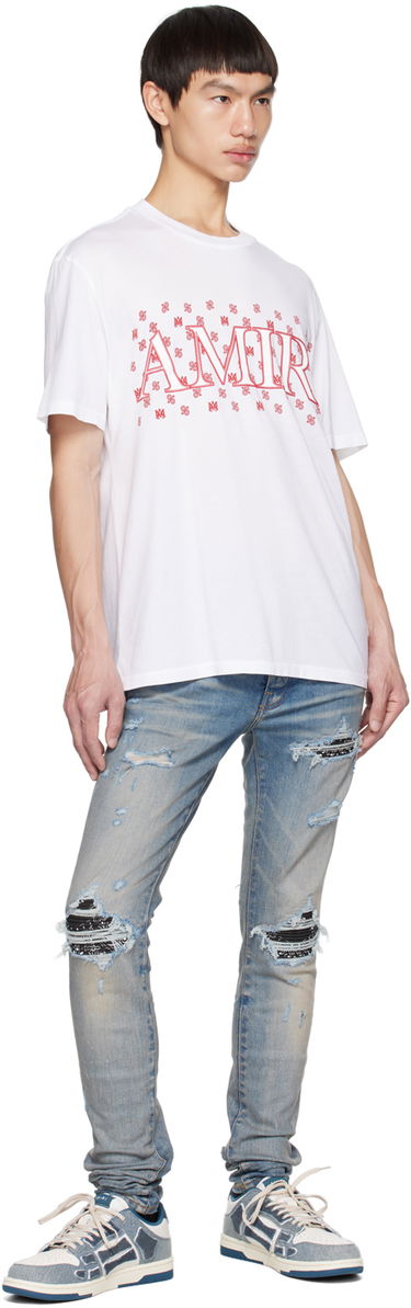 Tričko AMIRI AMIRI Paisley Logo T-Shirt Biela | PF23MJG038-100, 3
