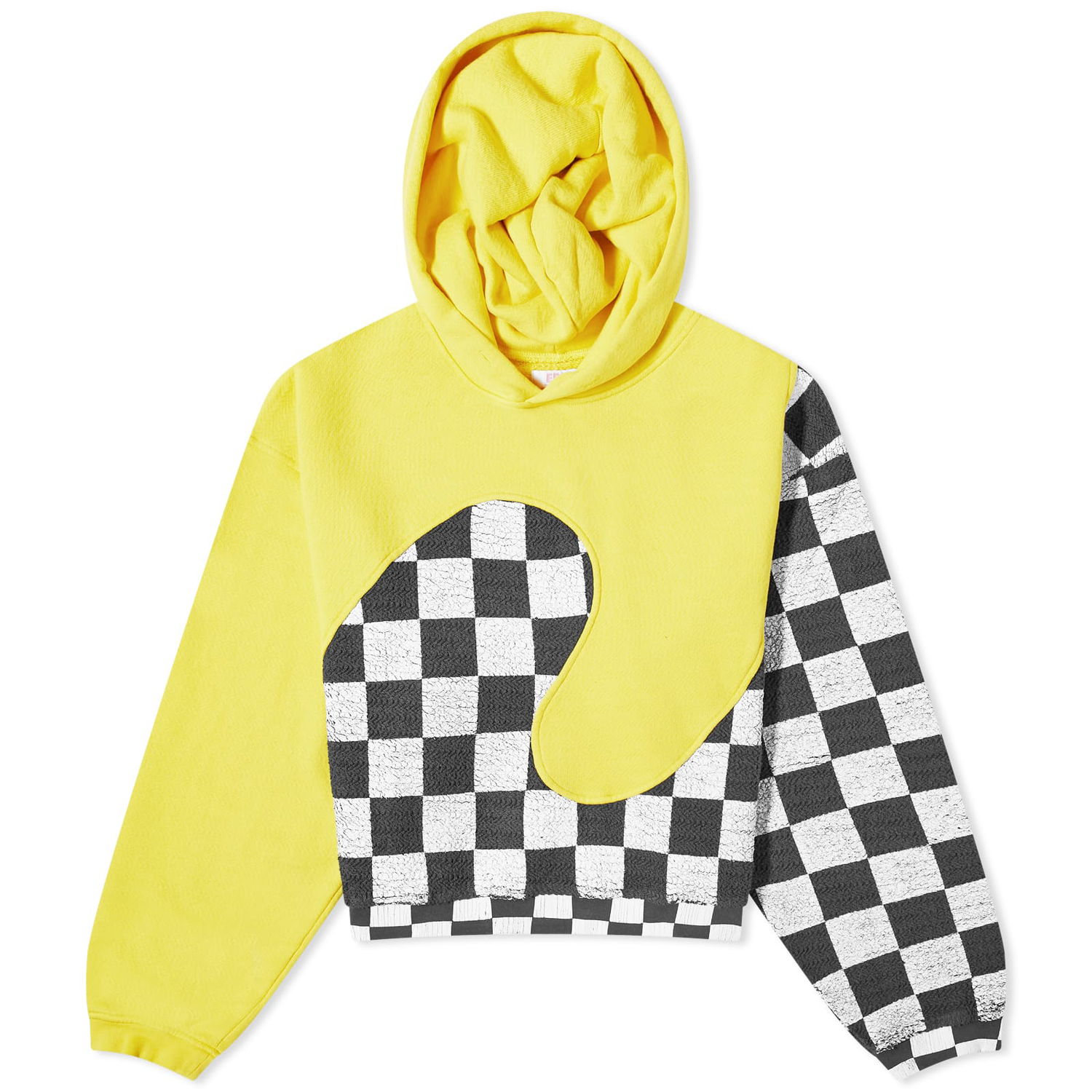 Mikina ERL Checkerboard Swirl Hoodie Žltá | ERL08T022-YLW, 1