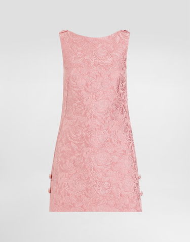 Šaty Dolce & Gabbana Dolce & Gabbana Floral Jacquard Sack Dress Ružová | F6TMLTHJMQKF0473, 0