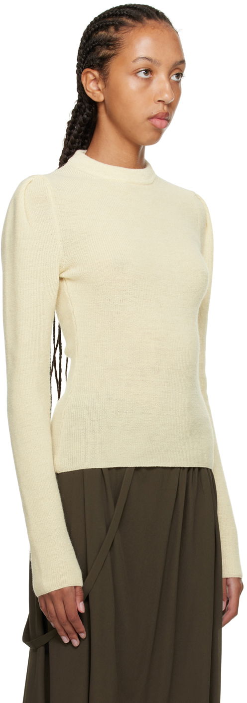 Sveter LEMAIRE LEMAIRE Women's Crewneck Knitted Sweater Žltá | KN663 LK119, 1