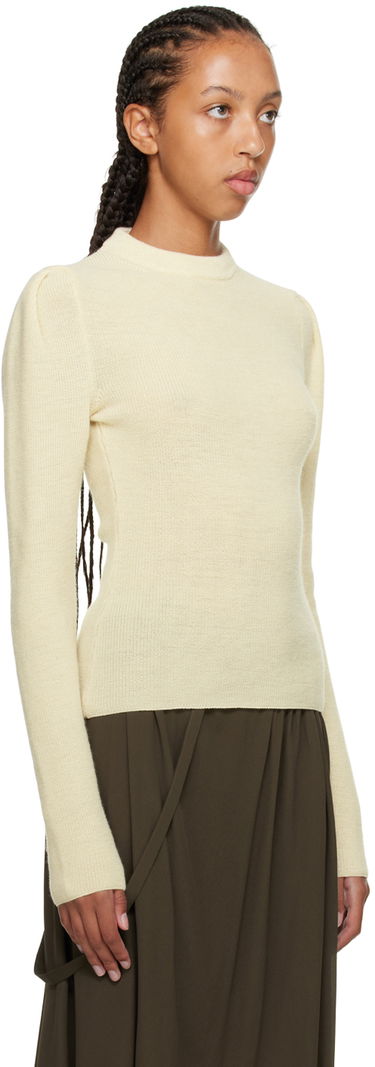 Sveter LEMAIRE LEMAIRE Women's Crewneck Knitted Sweater Žltá | KN663 LK119, 1