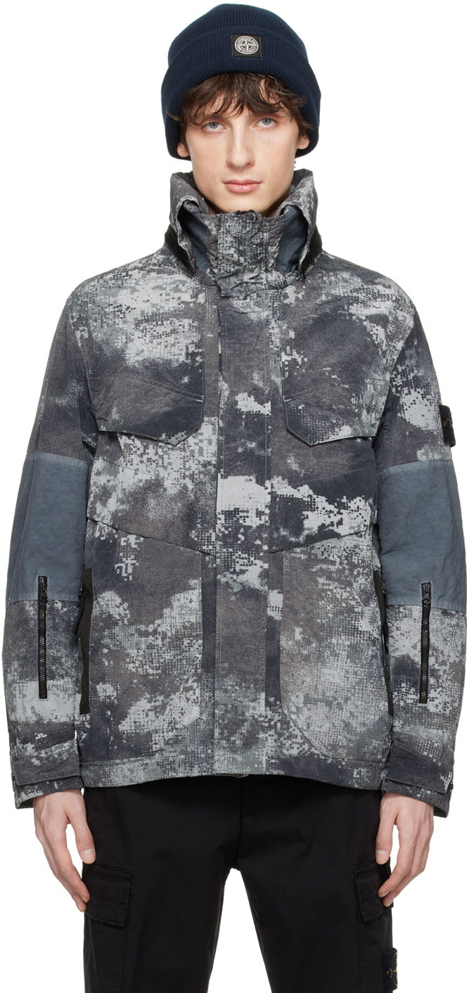 Bunda Stone Island Dissolving Grid Jacket Šedá | 8015438E1, 0