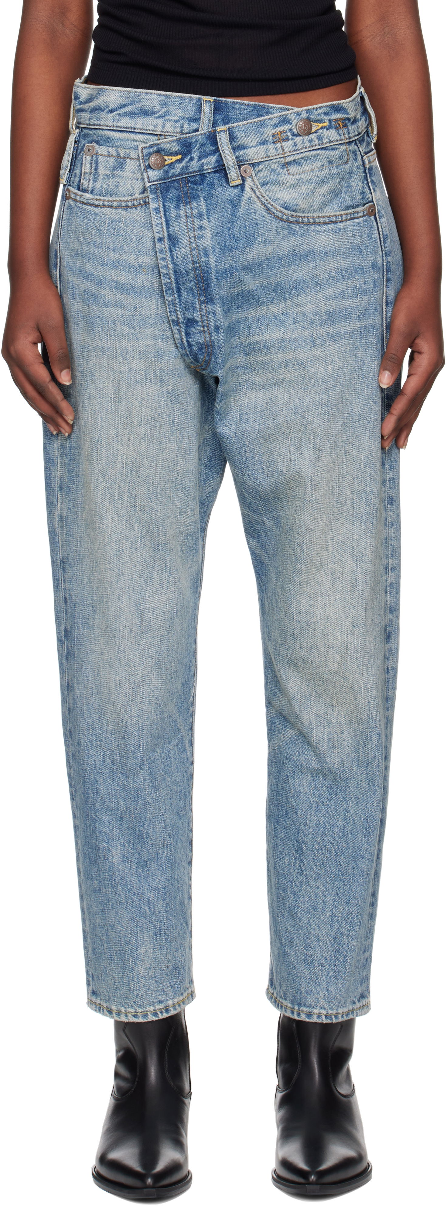 Džínsy R13 R13 Crossover Jeans Modrá | R13W2048-D149B, 0