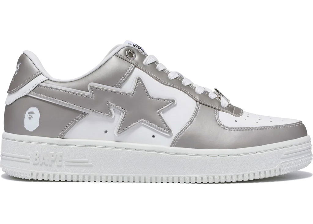 Tenisky a topánky BAPE A Bathing Ape Bape Sta #4 Silver Šedá | 1J80-191-053-SVA/001FWJ801053I-SVR, 0
