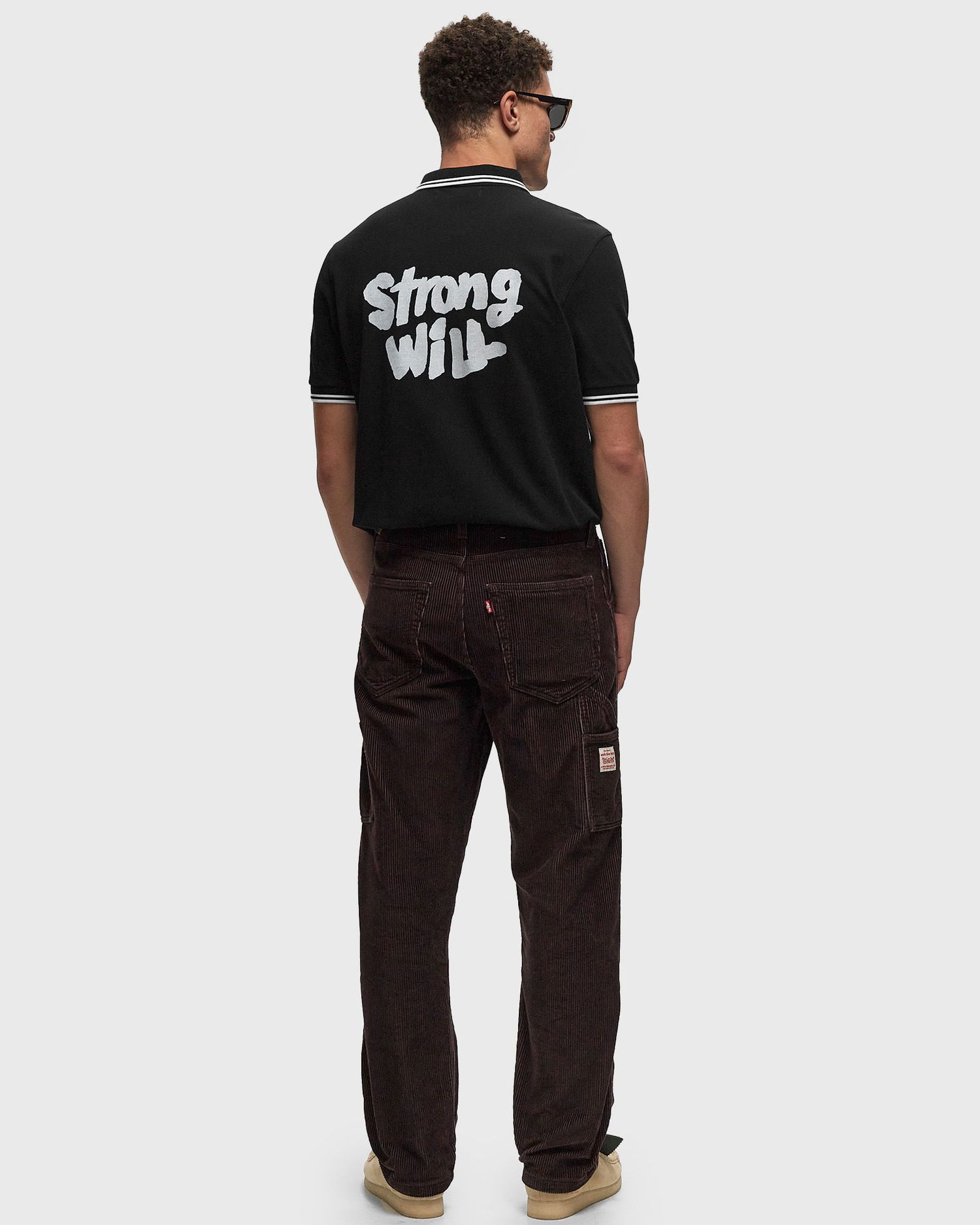 Polo tričko Comme des Garçons Back Print Polo Black Čierna | FN-T502-1, 1