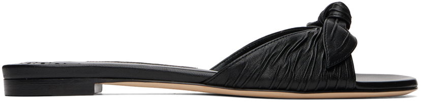 Doplnky Manolo Blahnik Manolo Blahnik Lollo Knotted Leather Slides Čierna | 224-1605