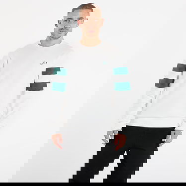 Mikina Fred Perry Peached Tipped Sleeve Sweatshirt Biela | M1731 129, 0