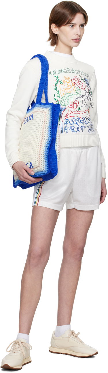 Šortky Casablanca Casablanca Jacquard Monogram Football Shorts Biela | WPS25-JTR-225-01, 3