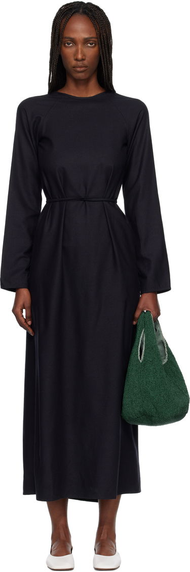 Šaty Baserange Long-Sleeve Apron Maxi Dress Čierna | DRLSA-WS-WI25, 0