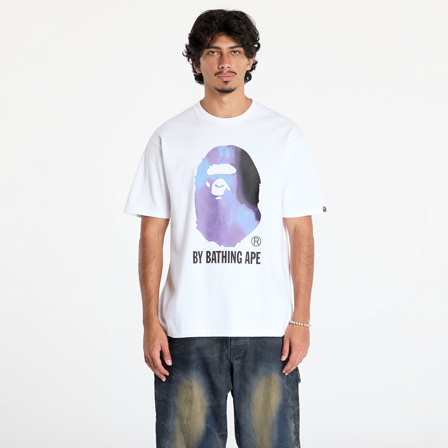 Tričko BAPE Tie Dye By Bathing Ape Tee White/ Black Biela | 001TEK801033M WH2, 0