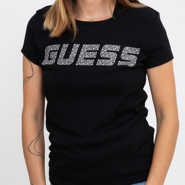 Tričko GUESS Guess Kiara Short Sleeve T-Shirt Čierna | V5GI20J1314-JBLK, 2