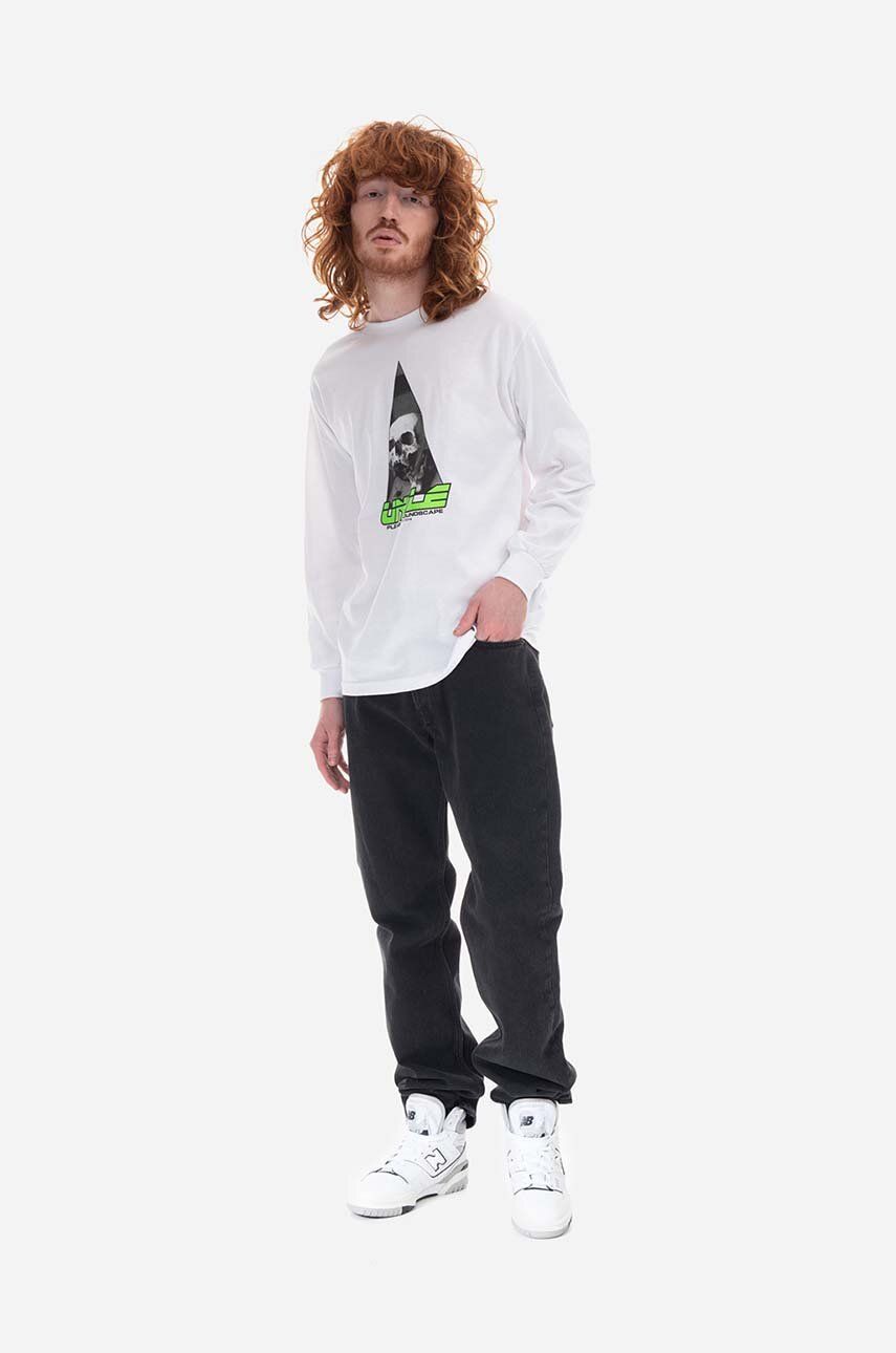Tričko Pleasures Soundscape Long Sleeve T-Shirt Print Biela | P22U003, 1