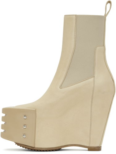Oblečenie Rick Owens Rick Owens Hollywood Grilled Wedge Beatle Chelsea Boots Béžová | RP01E7848 LBHGR, 2