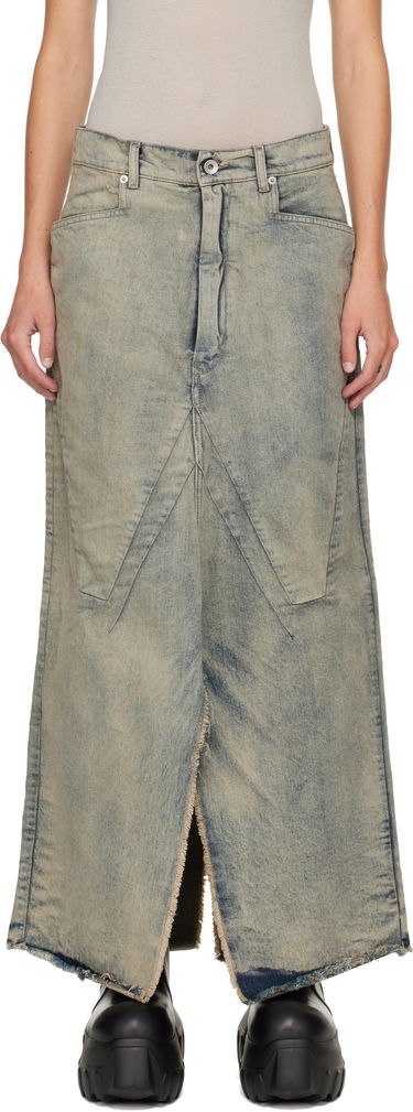 Sukňa Rick Owens Rick Owens Concordians Long Slivered Denim Midi Skirt Modrá | RP02E4367 DWG, 0