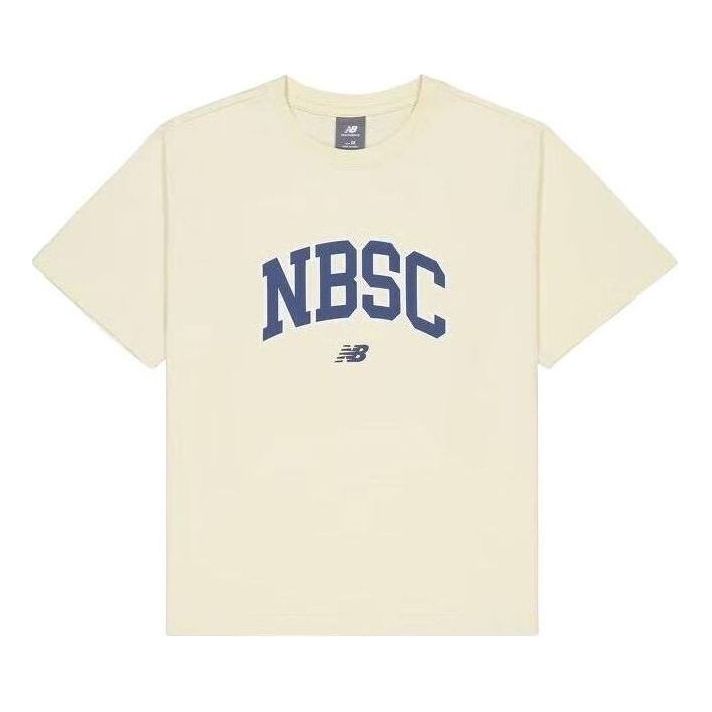 Tričko New Balance Cotton T-Shirt With Print Béžová | AWT42313-CAU