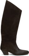 Marsell Goccio Reversed Leather Tall Boots