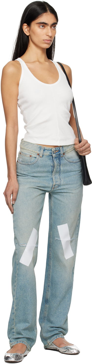 Džínsy Maison Margiela MM6 Maison Margiela Distressed Taped 5 Pocket Jeans Modrá | S52LA0248 M30019, 3