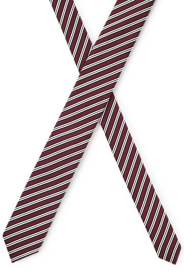 Doplnky BOSS Diagonal Stripe Silk-Blend Tie Vínová | 50551722, 1