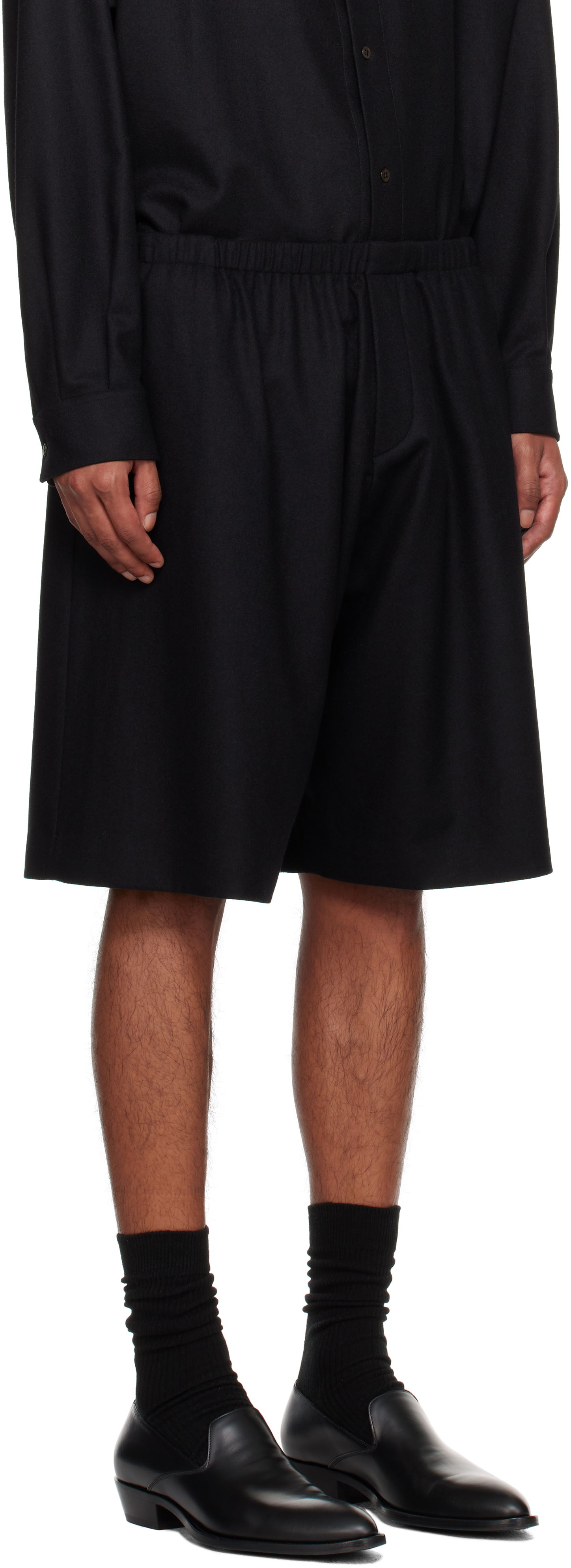Šortky The Row Aimir Black Wool Shorts Čierna | 779-W3301, 1