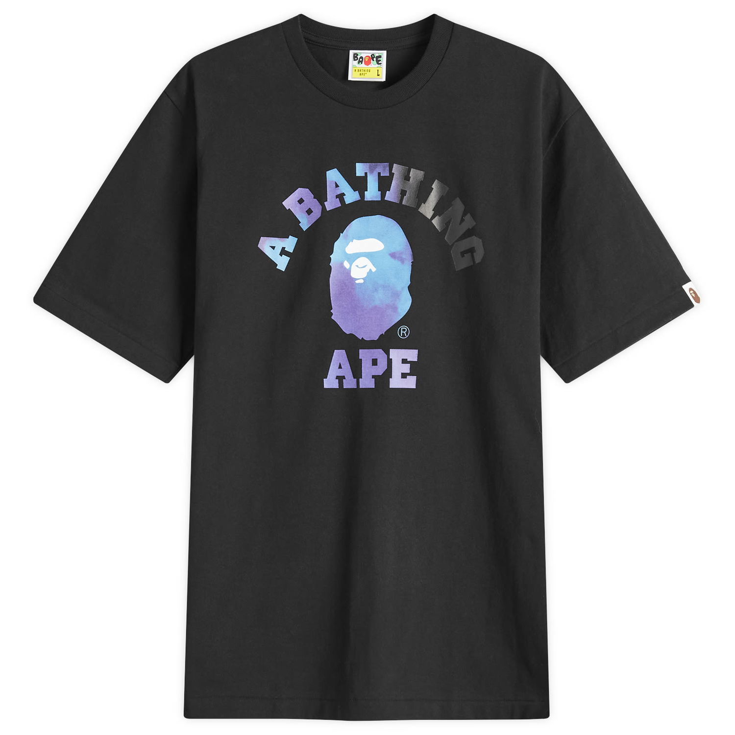 Tričko BAPE Tie Dye College Graphic T-Shirt Čierna | 001TEK801032M-BK2, 1