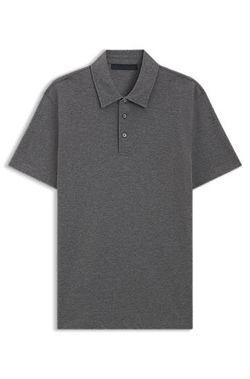 Polo tričko BOSS BECKHAM polo shirt in cotton and silk Šedá | 50554093
