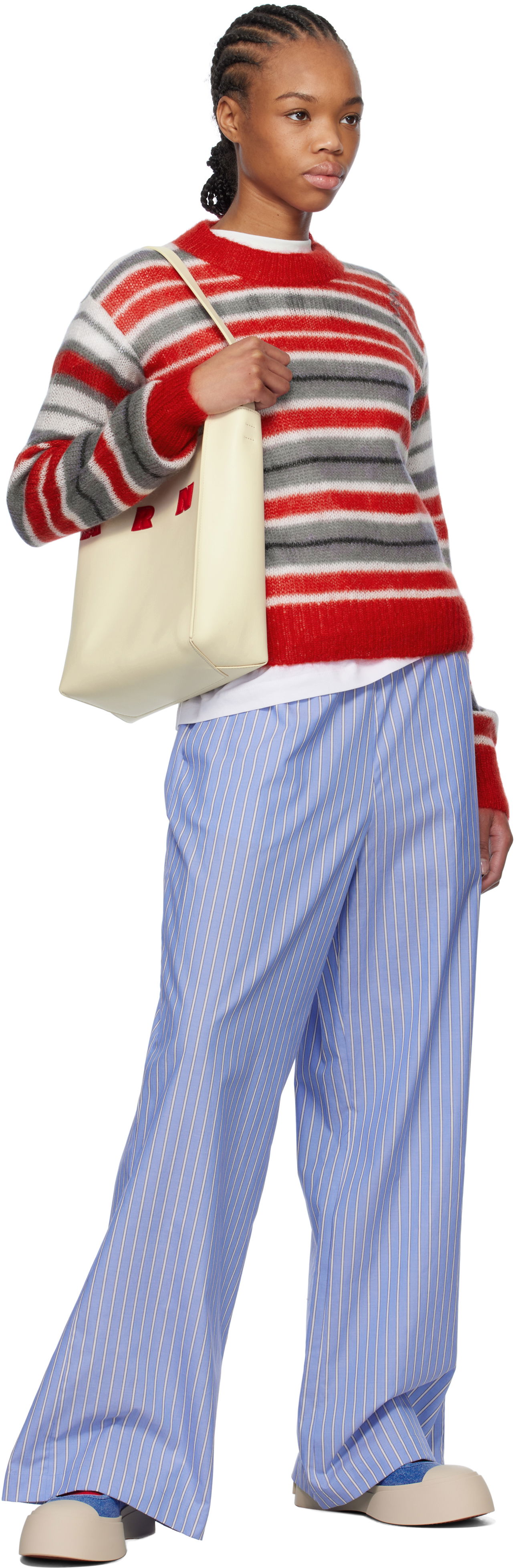 Marni Loose Striped Trousers