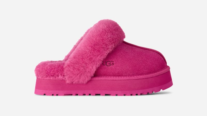 Tenisky a topánky UGG Disquette Fuzzy Suede Slipper Größe 36 Ružová | 1122550-DNY, 0