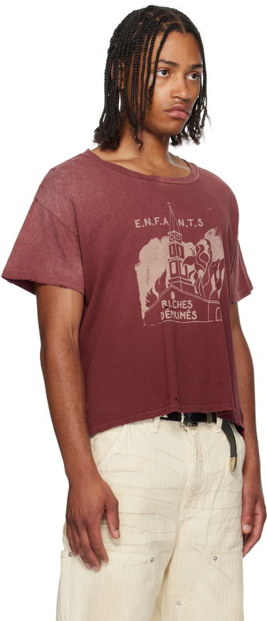 Tričko Enfants Riches Déprimés Enfants Riches Déprimés Burning Church Graphic T-Shirt Vínová | 010-820, 1
