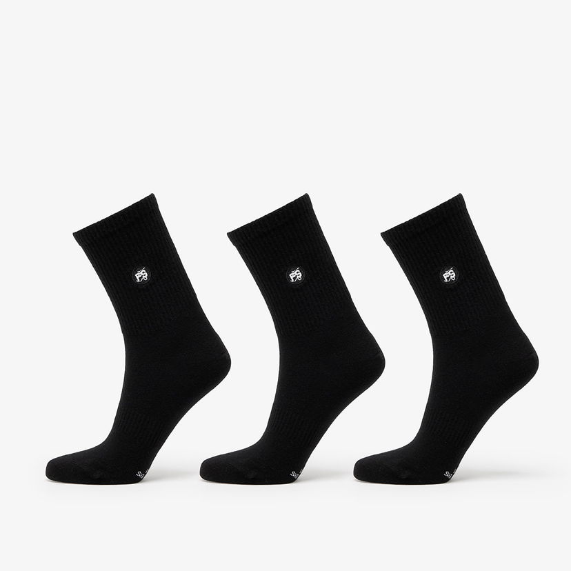 Ponožky Footshop Short Socks 3-Pack Black Čierna | FTSHP_371