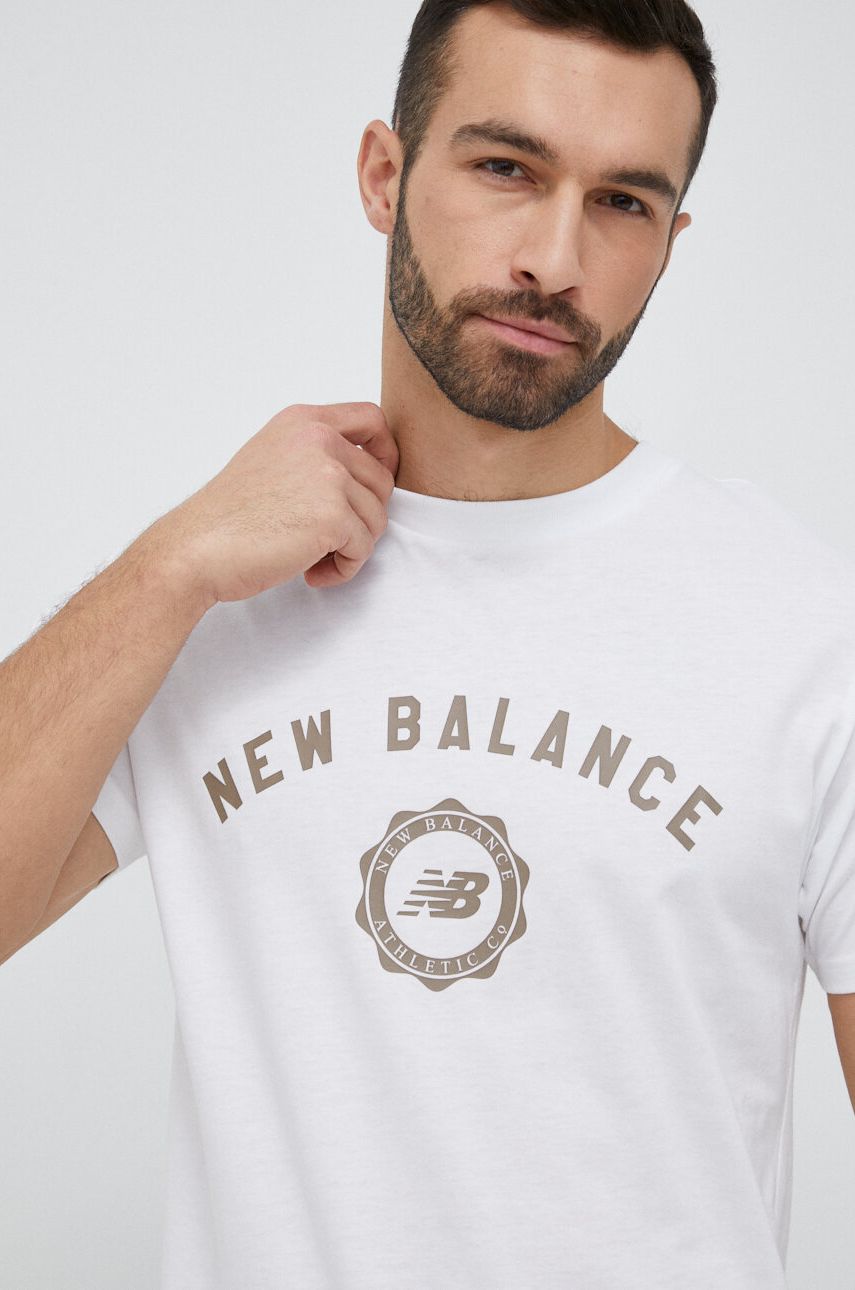 Tričko New Balance Logo T-Shirt Biela | MT31904WT, 0