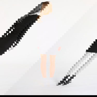 Šaty adidas Originals Essentials Rib Long Sleeve Dress Čierna | IY9657, 2