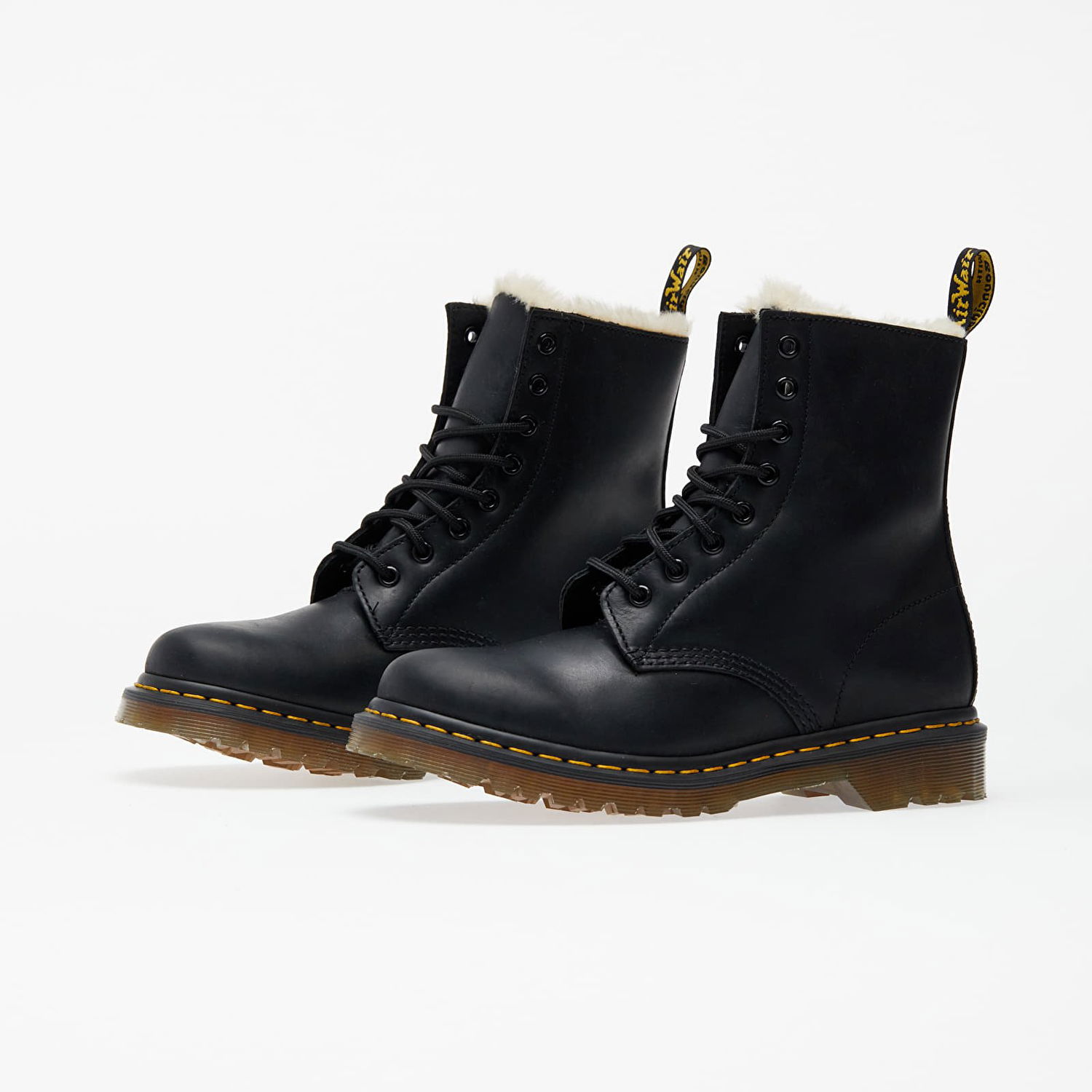 Tenisky a topánky Dr. Martens 1460 Faux Fur Lined Lace Up Čierna | 21797001, 1