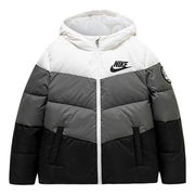 Colorblock Chevron Puffer Jacket